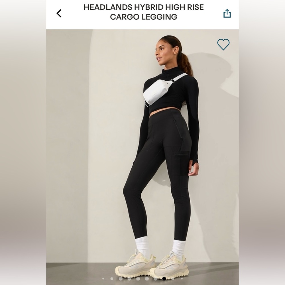 Athleta Headlands Cargo Legging Black Size 10